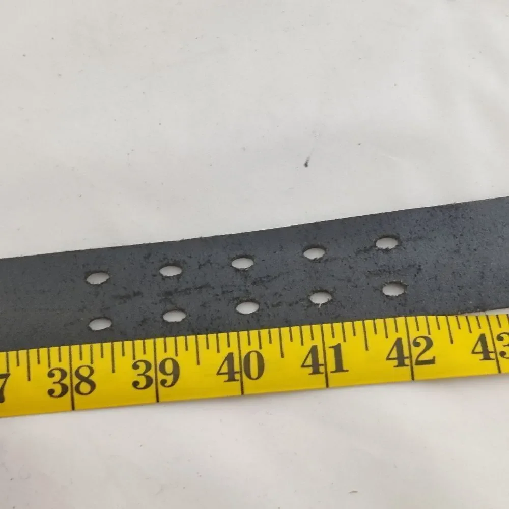 Levi's Black Leather Belt w/ Roller Bar & Double Prong Buckle Sz 40